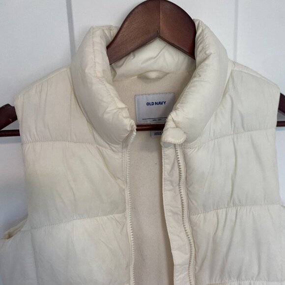 Cream Puffer Vest Lightweight Spring Fall Jacket Girl's Size XL (Girl's Size 14) - Picture 6 of 9
